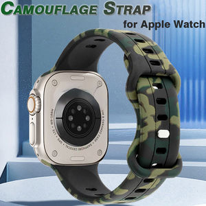 Correa de silicona CAOWTAN para Apple <span class=keywords><strong>Watch</strong></span> Band 49mm 45mm 41mm 42mm 38mm 45MM pulsera de camuflaje para IWatch Series Ultra 8 SE 7 6 5 - Product Image 4