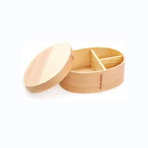 Wooden lunchbox Kids/Adults lunchbox with divider wooden lunchbox, picnic, office, hiking, camping
