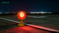 Safetrip Excellent Halogène Rouge Lumière d'approche surélevée pour voie latérale, Lumière au sol d'aéroport à combustion constante pour solutions de piste