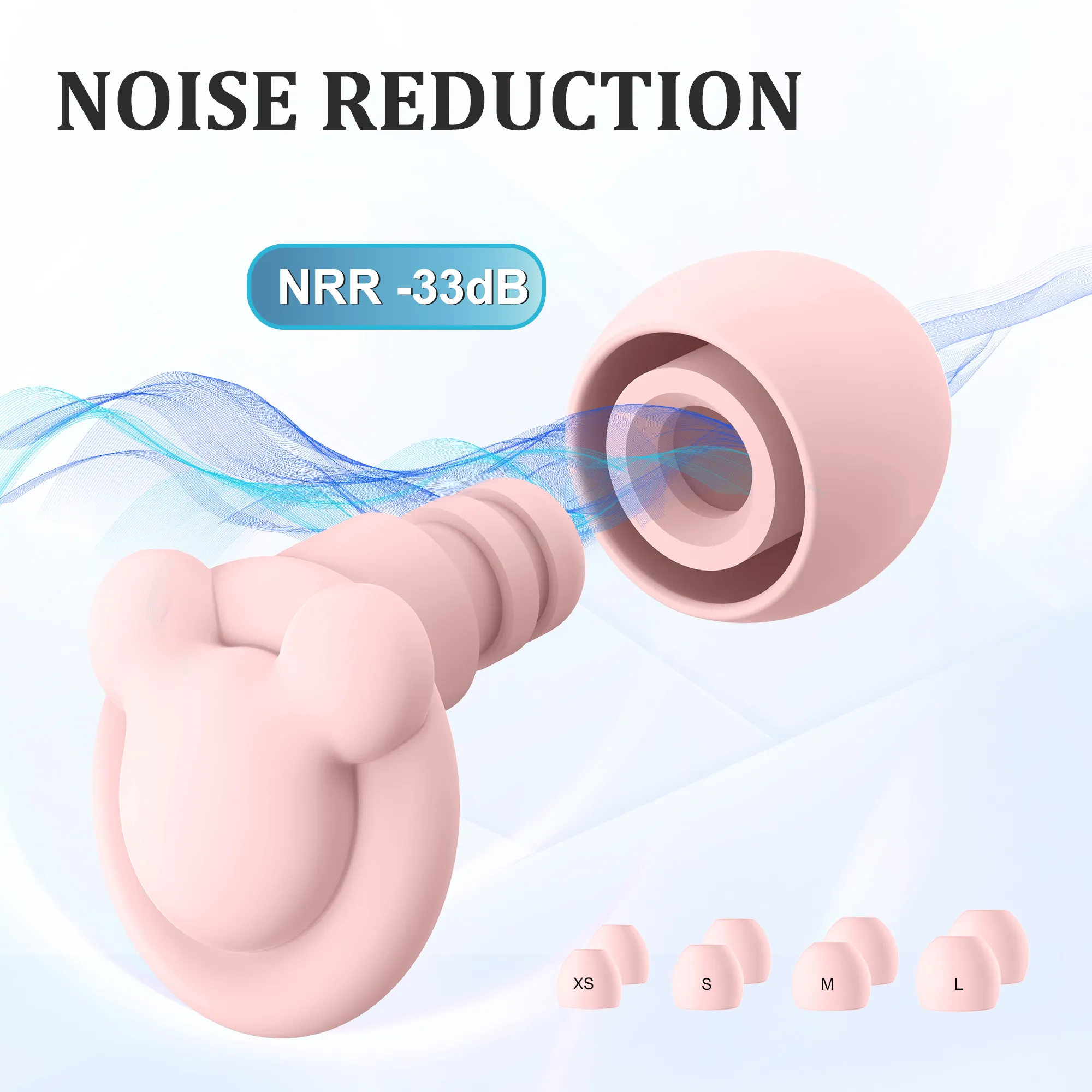 Sommeil silencieux Silicone Protection auditive style dessin animé logo personnalisé suppression de bruit réutilisable pour dormir bouchons d'oreille Bouchons d'oreille