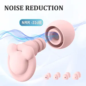 静かな睡眠シリコン聴覚保護漫画スタイルカスタムロゴ再利用可能なノイズキャンセリング睡眠耳栓耳栓