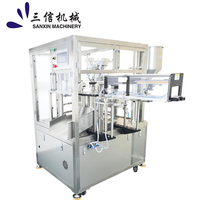 Machine automatique de remplissage et de bouchage de sachets à double bec verseur pour liquides, pâtes, cosmétiques, lotions et savons