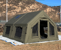 Tente de camping gonflable Dericsson pour l'extérieur, grande tente familiale à 2 chambres, 3,6*4,8m, tente gonflable