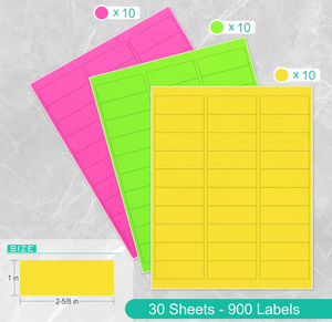 สติกเกอร์เรืองแสงนีออนขนาด 8.5x11 นิ้ว แบบเปล่า ไม่มีสาร BPA สำหรับสำนักงาน โรงเรียน และบ้าน - Product Image 2