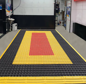 Grille de sol à carreaux réutilisable facile à installer sous le gril Tapis de sol imbriqués <span class=keywords><strong>pour</strong></span> carrelage de lavage de voiture Grille de sol <span class=keywords><strong>pour</strong></span> garage de voiture <span class=keywords><strong>pour</strong></span> maisons - Product Image 6