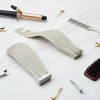 Extensions de cheveux indiens vierges Remy doublement étirés, à cuticules entièrement alignées, style lisse, teintes, à bandes adhésives – Meilleures ventes