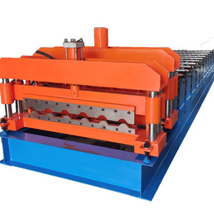 Metallplatte Fliesen Kleine Herstellung Profil Glasierte Fliesen Herstellung Maschine Bau Trapez glasierte Rolle Dach Form Maschine - Product Image 2