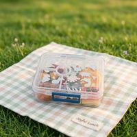 Boîte à bento pour enfants avec logo personnalisé, mignonne, anti-fuite, sans BPA, transparente, en forme de dinosaure, 2 compartiments, matériau de qualité alimentaire pour la rentrée scolaire