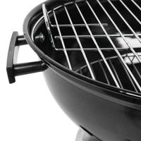 Barbecue à charbon de bois en acier de 18 pouces pour l'extérieur, avec deux roues, bac à cendres amovible et télécommande