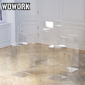 WOWORK 2026, Soporte Redondo de Acrílico Transparente para Exhibición de Postres, Decoración de Bodas, Artículos para Fiestas de Baby Shower, Eventos en Fushun - Product Image 2