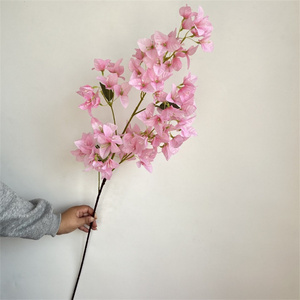 FL-251 artificiale rosa caldo bouganville decorazione esterna fiori rampicanti rosa rossa bouganville per il negozio di nozze decorazione per la casa - Product Image 3