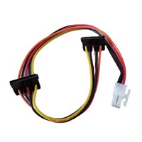 Cable de Alimentación Adaptador de Disco Duro Serial ATA SATA de 4 Pines a 2 Puertos para Placa Base ATX, para Lenovo IPC y Controlador Fiscal, 18AWG