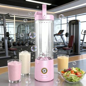 Blender portable rechargeable par USB, mode turbo haute performance, 550 ml, alimenté par batterie, anti-fuite, 6 lames, faible bruit, utilisation en voiture et en extérieur - Product Image 6