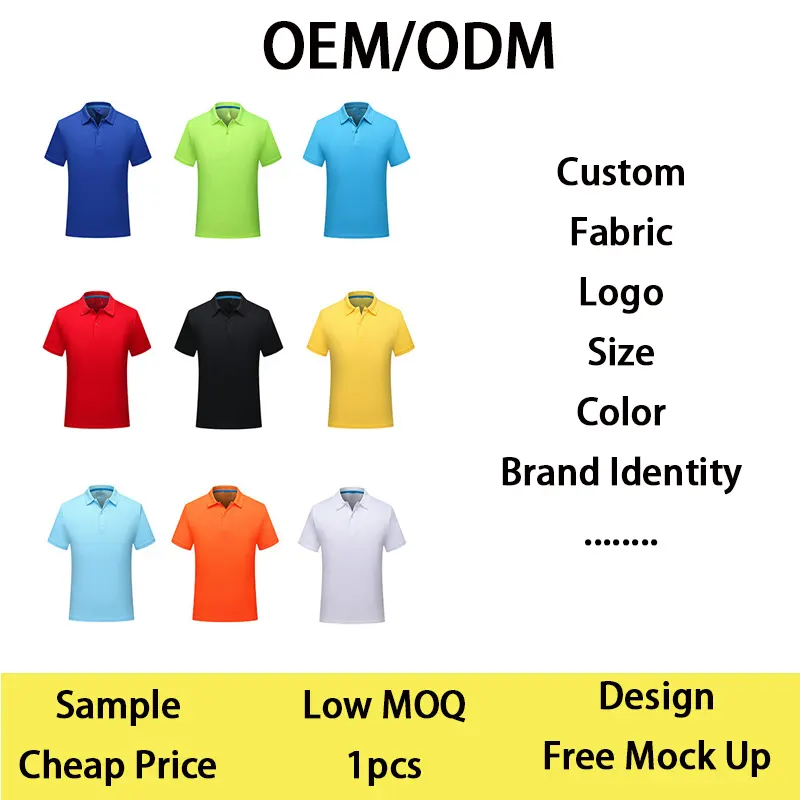 Großhandel 100% Polyester Polo Individuelles Herren-T-Shirt Individuelles besticktes Golf-Polo-Shirt Baumwoll-Polo-Shirt für Herren