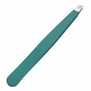 Pinzas para Cejas de Acero Inoxidable de Precisión DANTRIC IMPLANTS SS-01, Punta Lisa, Color Verde Azulado, 10 mm, Ecológicas, Uso Profesional - Product Image 1