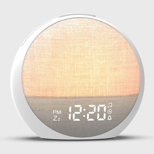 Réveil Lumineux Multicolore avec Sons Radio Coucher et <span class=keywords><strong>Lever</strong></span> de Soleil, Bruit Blanc, Lumières de Réveil pour Utilisation Extérieure, Horloge avec Affichage de l'<span class=keywords><strong>Heure</strong></span> - Product Image 1