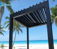 Pergola motorisée en aluminium sur mesure de haute qualité Sweet Home, abri de jardin extérieur, revêtement poudré, montage facile, résistant aux intempéries