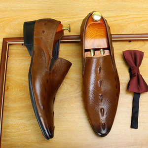 Zapatos de vestir negros clásicos de alta calidad para uso casual al aire libre, zapatos de cuero con cordones para bodas y fiestas. - Product Image 2