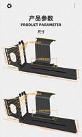 Support de carte graphique d'occasion, câble riser PCIe 3.0/4.0/5.0X16 à 90 degrés, transmission pleine vitesse sans interférences, compatible tous boîtiers, stock serveur
