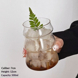Nouvelle tasse créative en verre borosilicate pour Noël, avec paille et motif de dessin animé, résistante à la chaleur pour la maison - Product Image 5