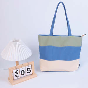 Bolsa de lona de algodón y poliéster reciclado ecológica personalizada de la fábrica Gahumi, bolsa de compras reutilizable de dibujos animados plegable OEM ODM - Product Image 2