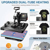 Double affichage avancé nouveau 8 dans 1 Machine combinée de presse de chaleur de Sublimation de Machine de transfert de chaleur pour la tasse/chapeau/t-shirt/roche d'ardoise/MDF