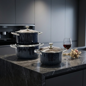 Yolecen – Lot <span class=keywords><strong>de</strong></span> 6 casseroles à double poignée pour bouillons et soupes, ustensiles <span class=keywords><strong>de</strong></span> <span class=keywords><strong>cuisine</strong></span> polyvalents pour soupes, nouilles et hot <span class=keywords><strong>pot</strong></span>, idéal pour la <span class=keywords><strong>cuisine</strong></span> domestique et la vente en gros - Product Image 2