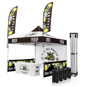 Thời trang thương hiệu riêng của bạn tarde hiển thị lều với bảng Bìa tùy chỉnh logo in quảng cáo thị trường nhôm 10x10 Tán lều - Product Image 1