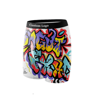 Vente en gros de sous-vêtements de sport pour hommes, boxers respirants en coton et polyester, imprimés personnalisés, grandes tailles