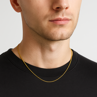Chaîne personnalisée, mini chaîne cubaine, plaquée or 18 carats PVD, collier étanche, petite série OEM, bijoux en acier inoxydable