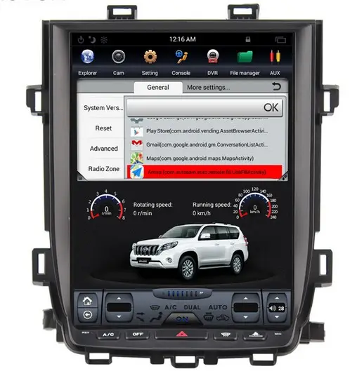 UPSZTEC HD screen Tesla style Android 9.0 12.1" PX6 4+64GB Car Radio GPS Stereo Head Unit for Toyota Alphard 20 10 - 14 NO DVD