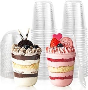 Gobelets jetables en PP transparent en forme <span class=keywords><strong>de</strong></span> U <span class=keywords><strong>de</strong></span> 8 oz avec logo personnalisé <span class=keywords><strong>Bio</strong></span> Factory, pour crème glacée, boba, dessert, avec couvercle en dôme, couleur personnalisée - Product Image 2