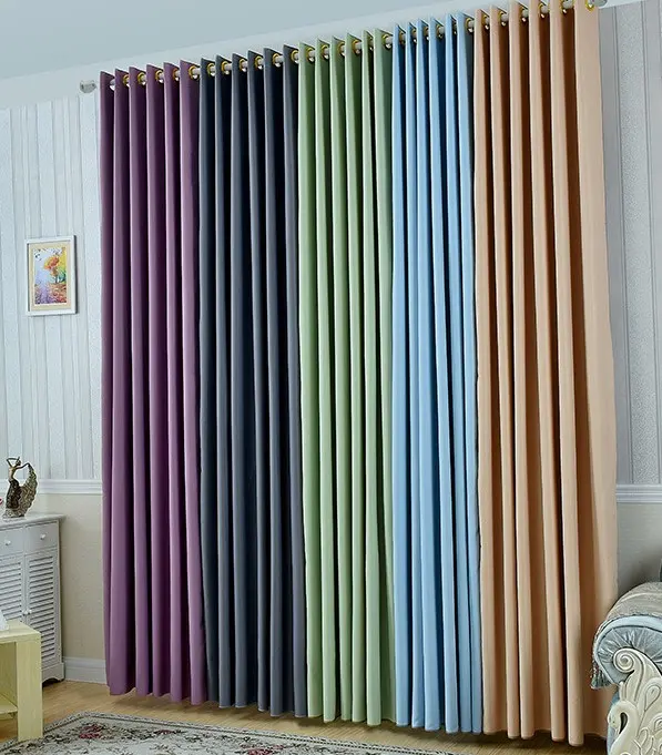 Fabrik Direkt lieferung einfarbiger Vorhang Polyester Stoff klassische Verdunkelung vorhangs toff für Zuhause dekorieren Fenster Vorhänge Design