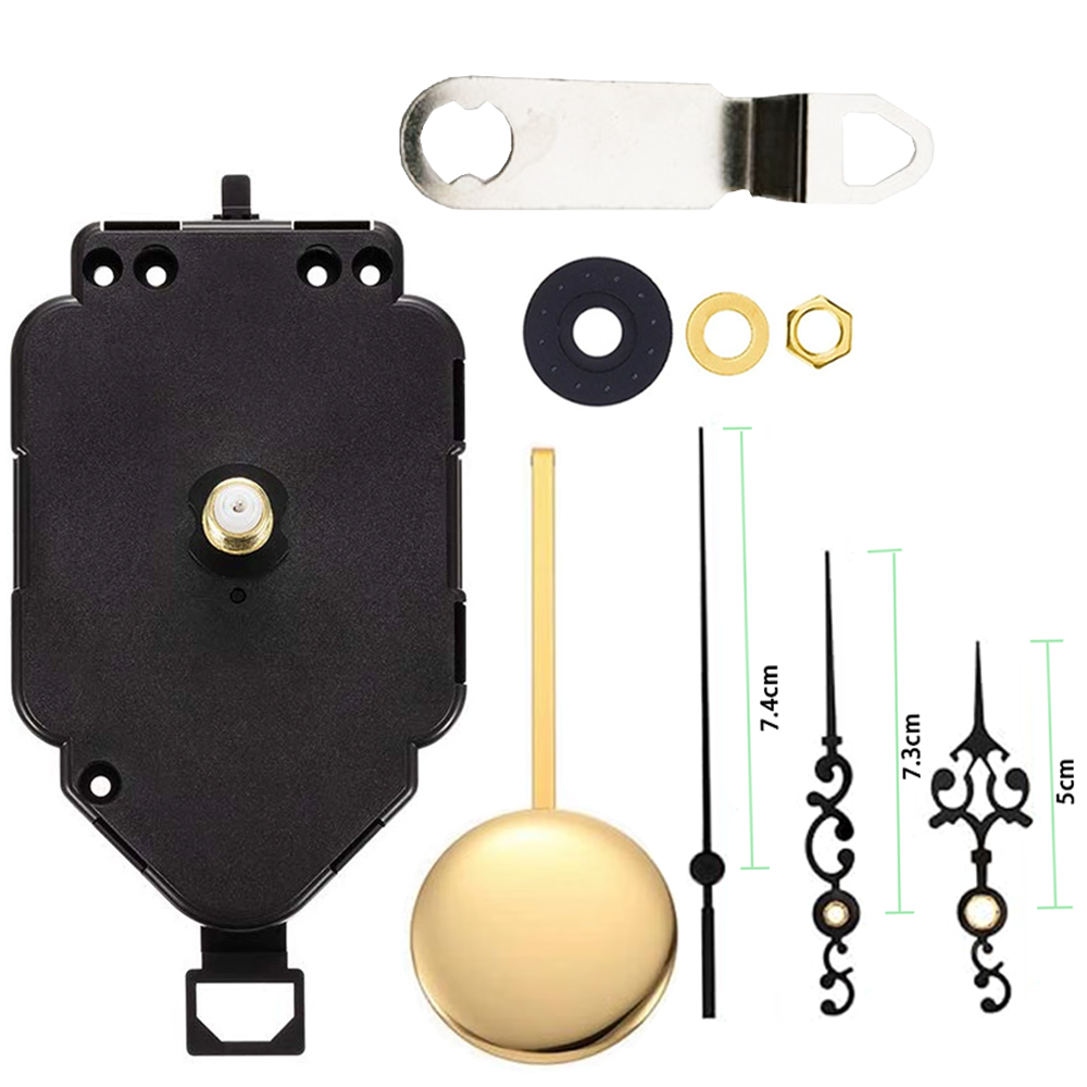 Longueur de l'arbre 20mm mouvement + pendule + crochet de fer + 9206 + 914 Noir
