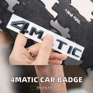 Nouveaux autocollants de logo de voiture 3D ABS chromés 4MATIC pour <span class=keywords><strong>Mercedes</strong></span> C63 C200L, emblèmes de <span class=keywords><strong>coffre</strong></span> arrière, nouveaux badges de <span class=keywords><strong>coffre</strong></span> arrière 3D ABS chromés - Product Image 3