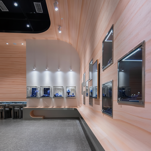 Retron personalizable estilo artístico joyería tienda pantalla mármol superior LED iluminación ecológica resistente contador atractivo - Product Image 1