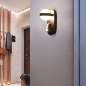 SKD Sunsir Led up and Down Lighting Wall Lighting Black Metal Acrylic Bedroom Wall Lamps - Product Image 6