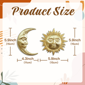Esculturas Abstractas de Resina Personalizadas de <span class=keywords><strong>Sol</strong></span> <span class=keywords><strong>y</strong></span> <span class=keywords><strong>Luna</strong></span> para Decoración de Pared de Sala de Estar Moderna, Regalos - Product Image 2