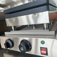 Machine à gaufres professionnelle à une seule tête, 2 tranches, en acier inoxydable, pour les salons de thé et les grilles à sandwichs