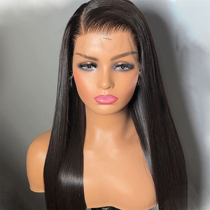 Pelucas de Cabello Humano Liso Ondulado Baratas, Pelucas Frontales de Encaje de Cabello Humano, Pelucas Frontales de Encaje HD Sin Pegamento de Cabello Brasileño Virgen para Mujeres Negras - Product Image 1