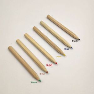 Crayons de couleur naturels en bois, lot de 6 pièces, boîte en papier kraft, pour le dessin et la coloration des enfants de maternelle - Product Image 4