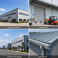 Estructura de Acero Prefabricada para Almacenes, Naves Metálicas de Almacenamiento, Talleres, Construcción de Fábricas