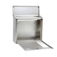 Boîte aux lettres murale antivol en métal durable, avec serrure, revêtement poudré, étanche, pour bureau et résidence