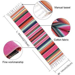 <span class=keywords><strong>Camino</strong></span> <span class=keywords><strong>de</strong></span> <span class=keywords><strong>mesa</strong></span> <span class=keywords><strong>mexicano</strong></span> Selap <span class=keywords><strong>de</strong></span> poliéster/algodón <span class=keywords><strong>de</strong></span> 14 "X 84" tejido a rayas geométricas borla <span class=keywords><strong>de</strong></span> <span class=keywords><strong>mesa</strong></span> ecológica bandera comedor boda - Product Image 4