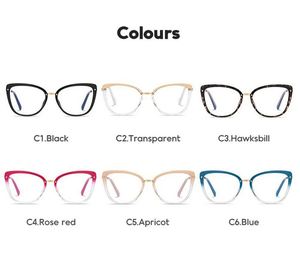 Gafas de Moda 2021 con Marco Óptico de Ojo de Gato para Mujer, Gafas de Computadora con Filtro de Luz Azul TR90 - Product Image 6