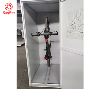 Caja de Almacenamiento para Bicicletas Impermeable de Acero, Vertical, Amarilla, de Una Puerta, la Más Popular en Europa - Product Image 3