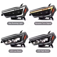Faros Delanteros LED con Animación de Encendido, Luces de Circulación Diurna, Intermitentes, Lámparas de Conducción para 4Runner 2010-2023