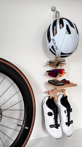 Support mural multifonctionnel réglable en bois moderne, idéal comme cadeau pour les <span class=keywords><strong>cyclistes</strong></span> et pour les salons/garages - Product Image 5