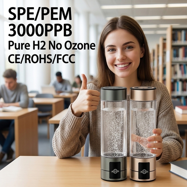 Custom Logo 400ml Hydrogen Water Bottle SPE PEM Technology 3000PPB Portable Hydrogen Water Generator Manufacturer OEM ODM
