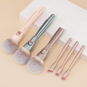 Nouvel ensemble de 4 pinceaux de maquillage magnétiques pour le visage et les yeux, pratique pour les voyages, avec poils en fibres synthétiques - Product Image 3